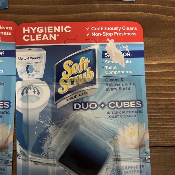 (4) SOFT SCRUB Sapphire Waters (Duo*Cubes) Lasts Up To 4 Weeks New & Sealed - Picture 2 of 6